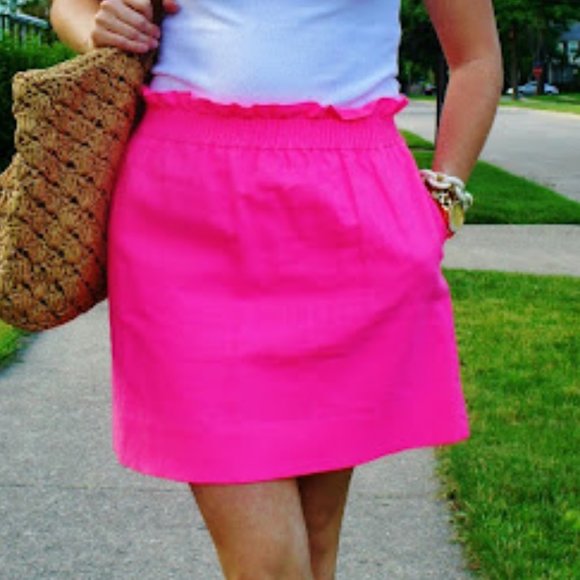 J. Crew Hot Pink Sidewalk Skirt - Picture 9 of 9